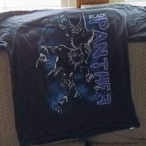 Black Panther t-shirt black and purple and blue XL